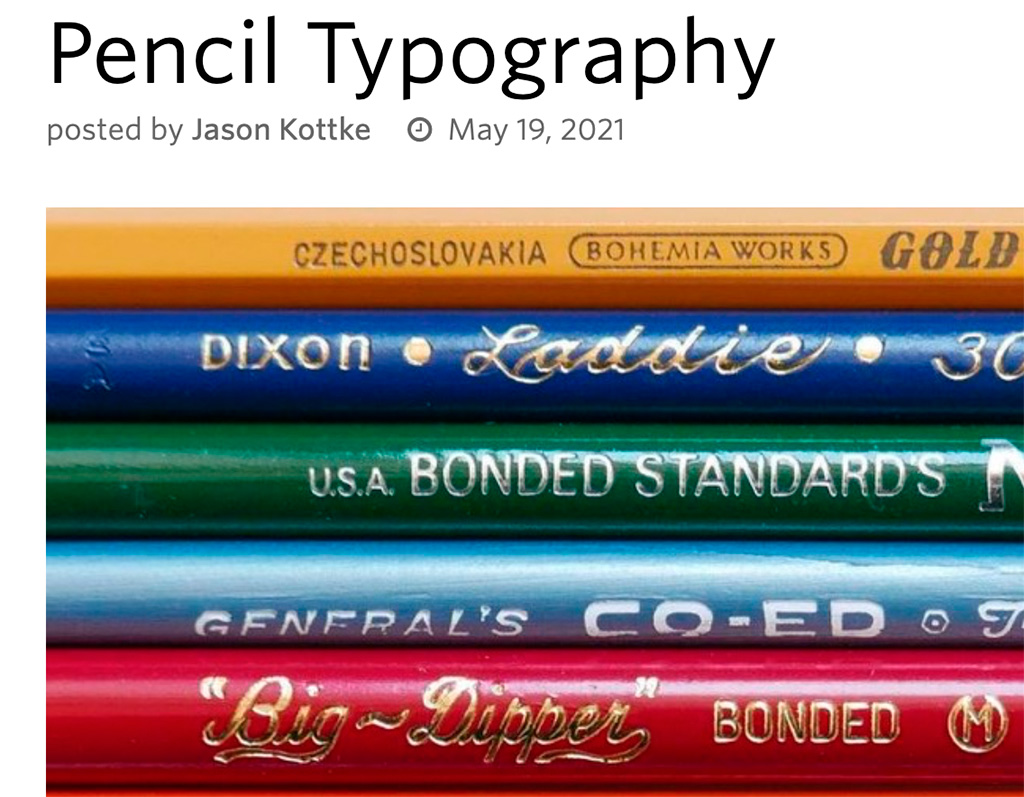 Kottke on Pencil Photography